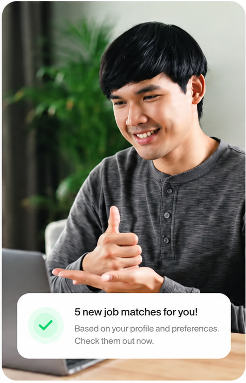 Person exploring job opportunities